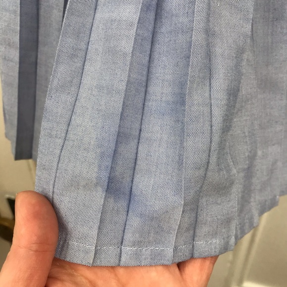 Anthropologie lilis chambray pleated midi skirt - Picture 6 of 8